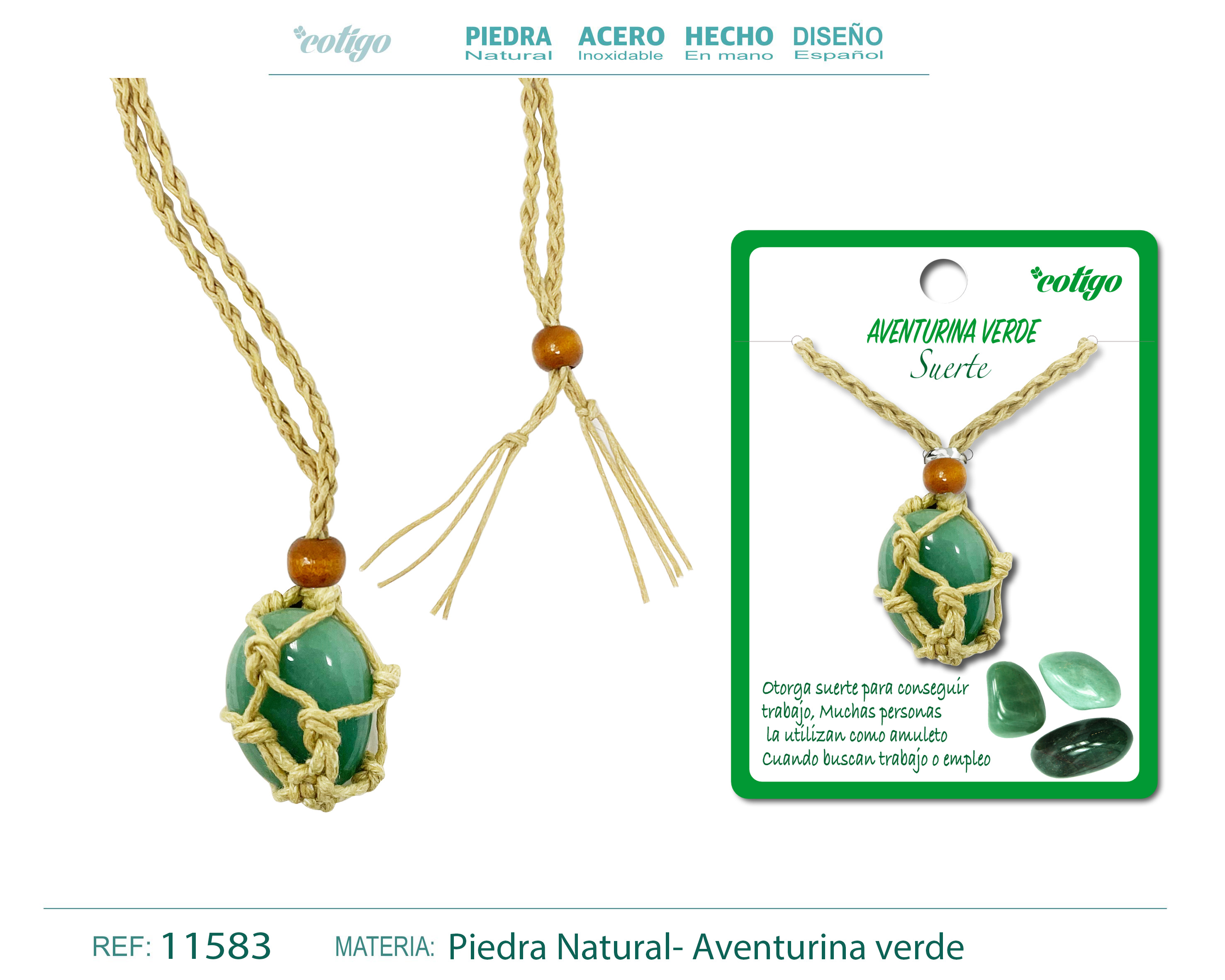 Colgante Aventurina verde