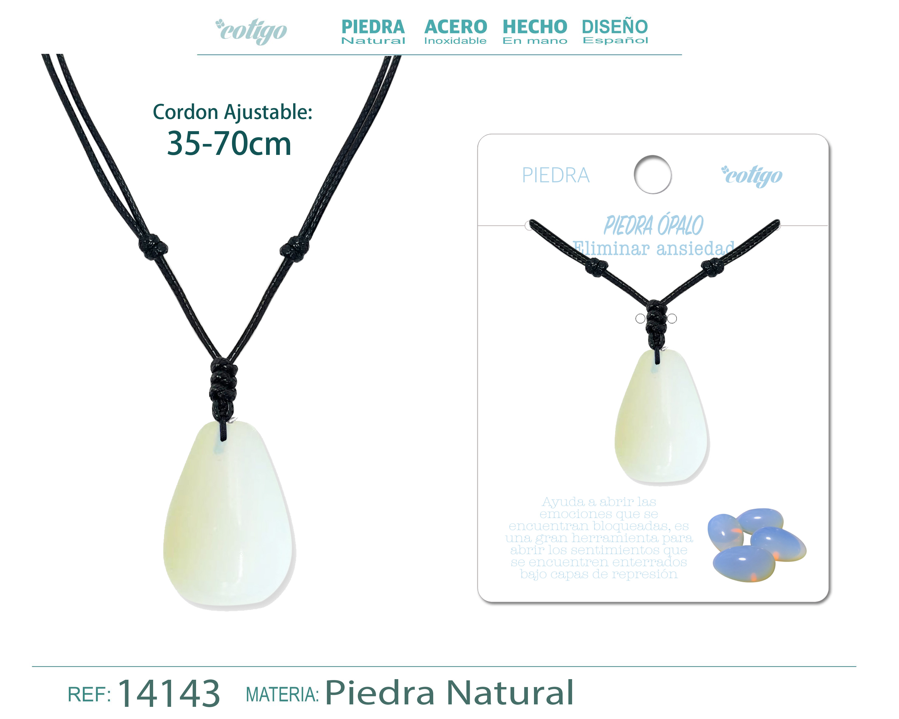 Colgante Gotita de piedra ópalo
