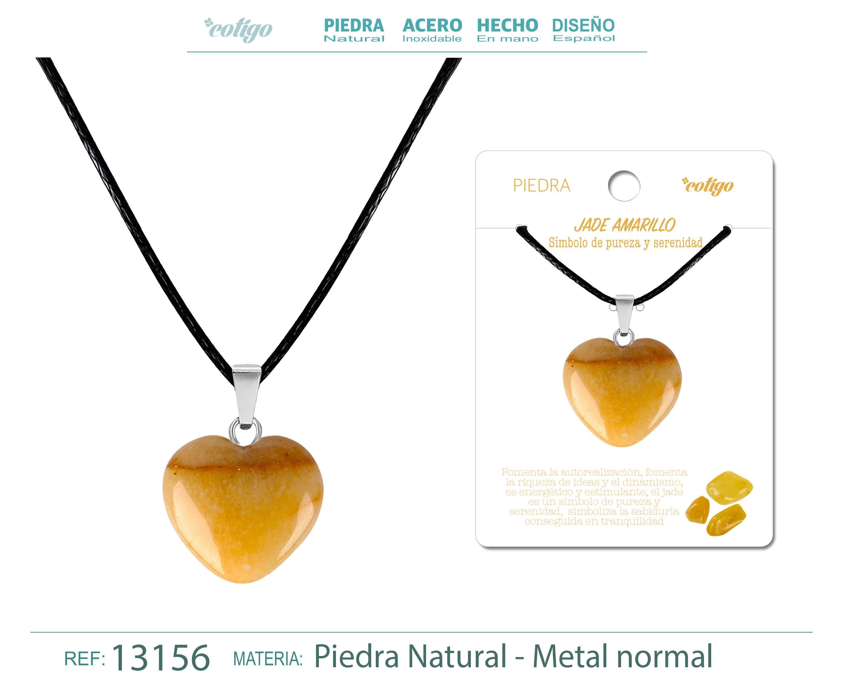 COLGANTE CORAZóN DE PIEDRA TURQUESA