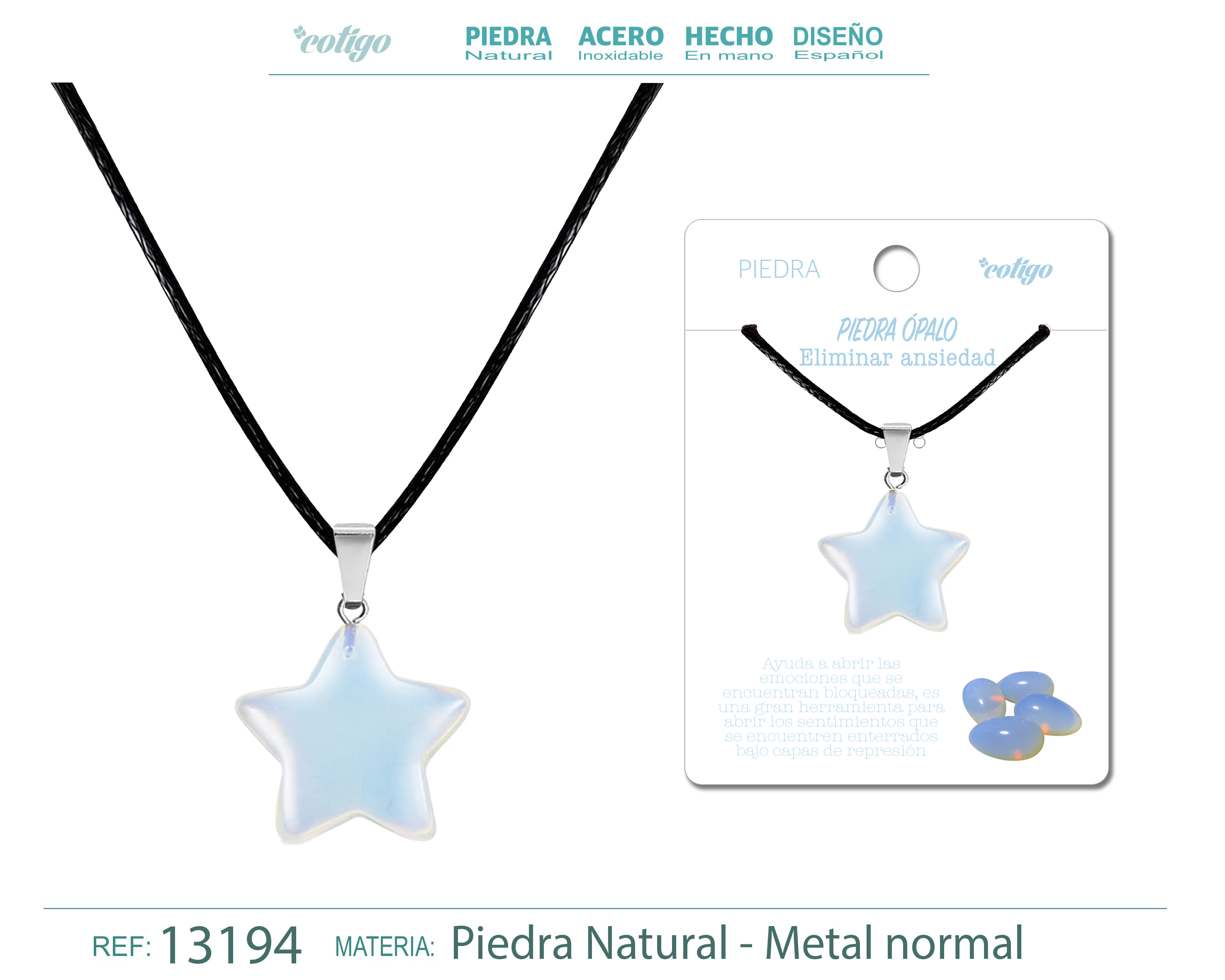 COLGANTE ESTRELLA DE PIEDRA óPALO