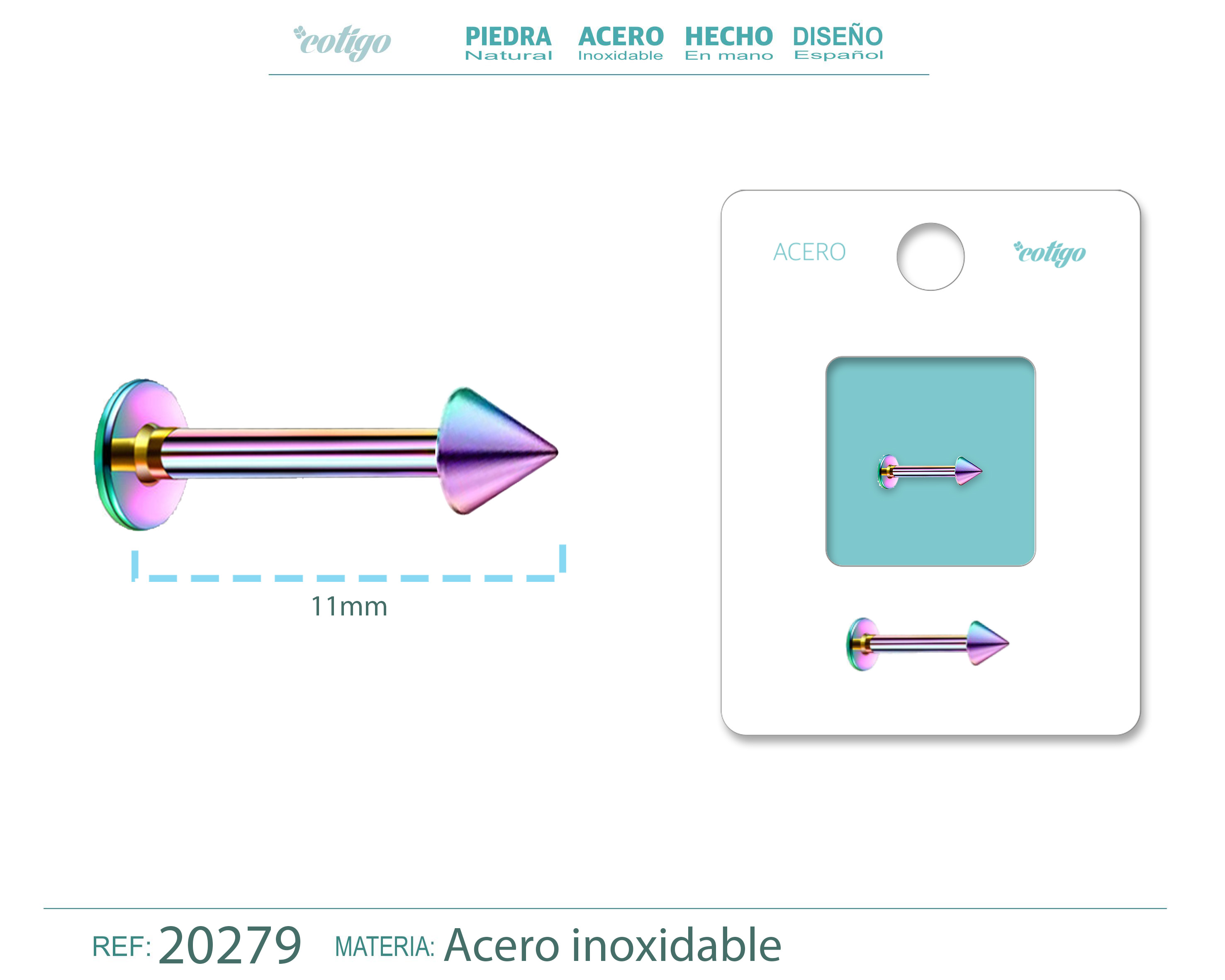 pirercing Acero Multicolor