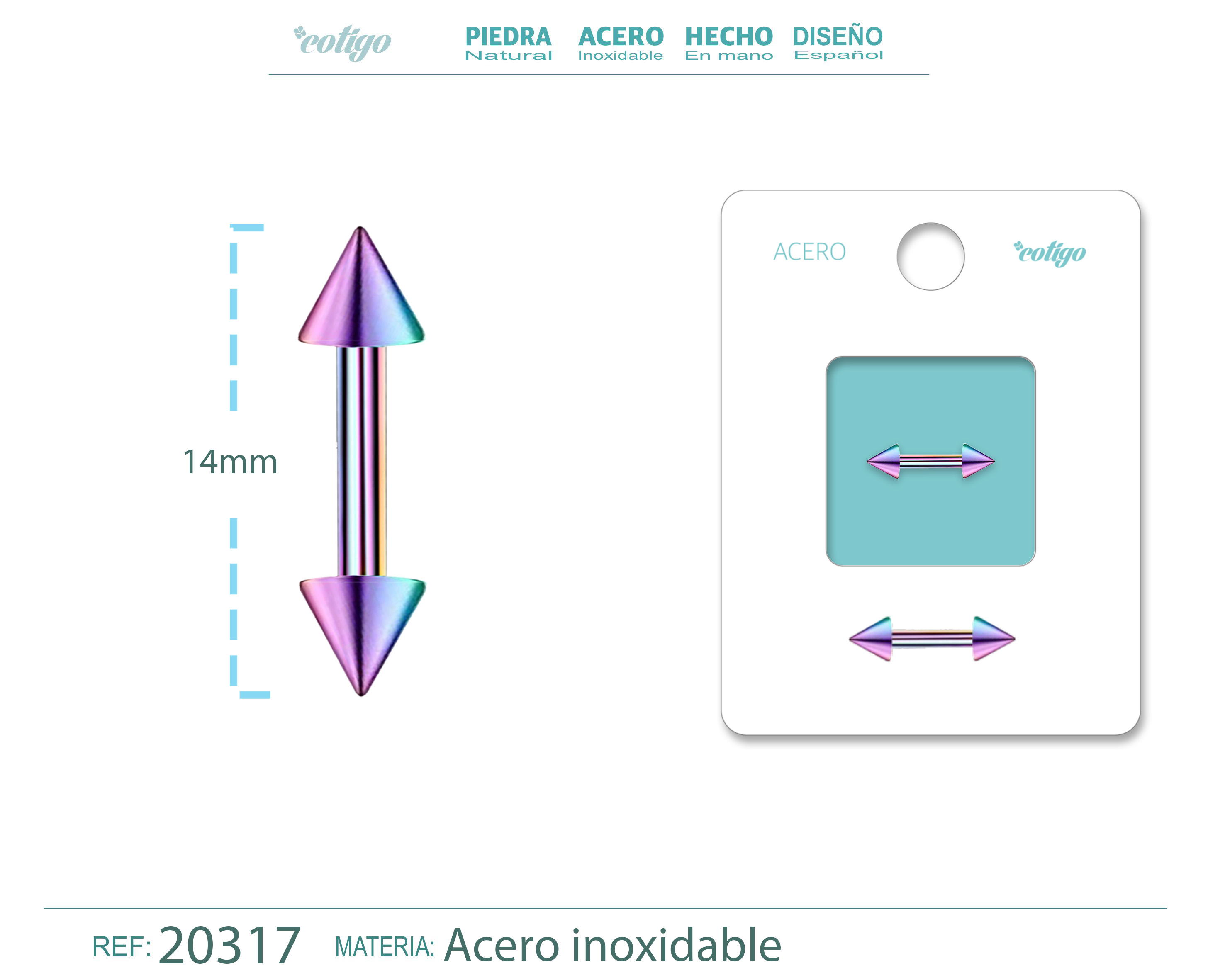 pirercing Acero Multicolor