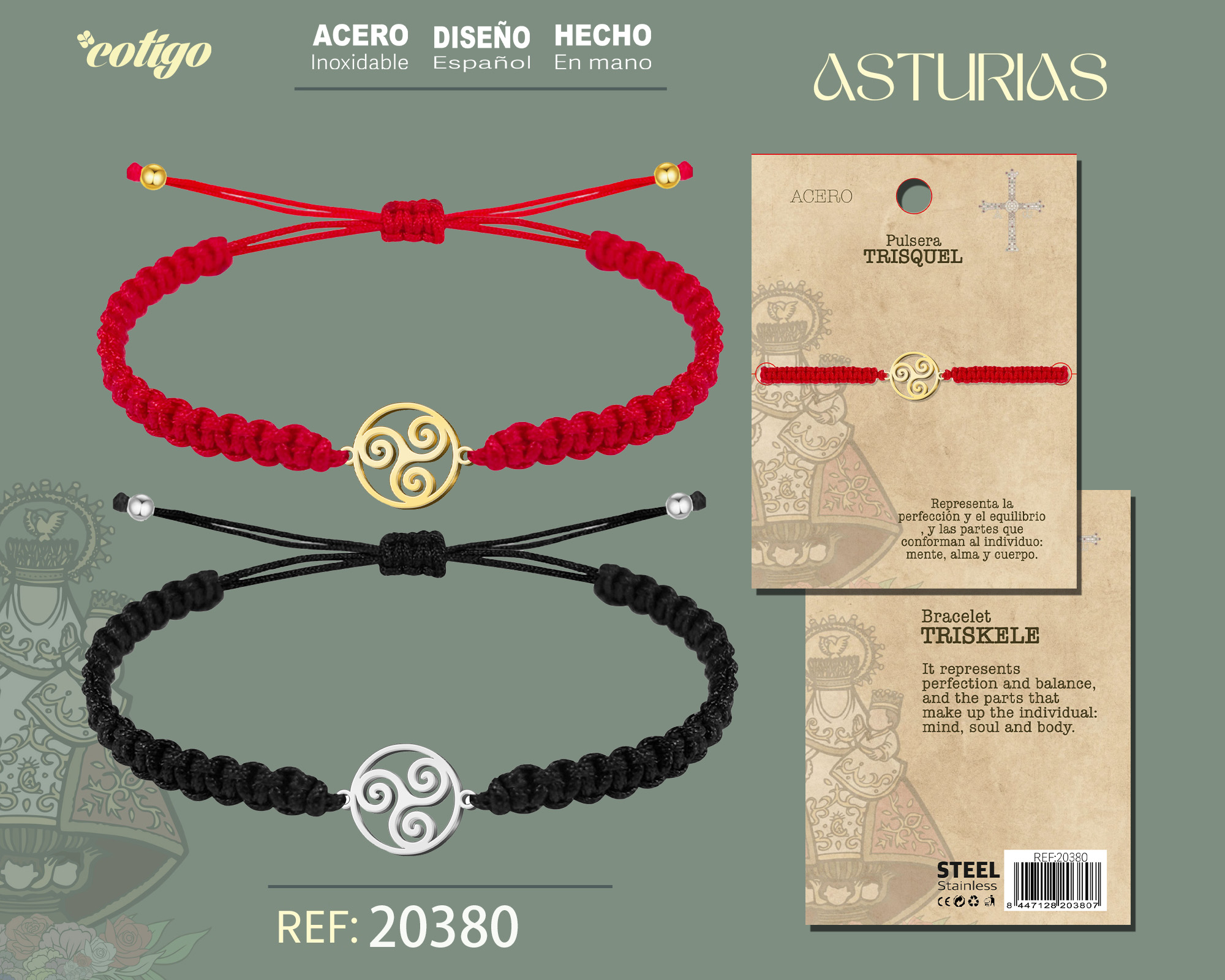 PULSERA HILO DESTINO CON TRISQUEL P Y D