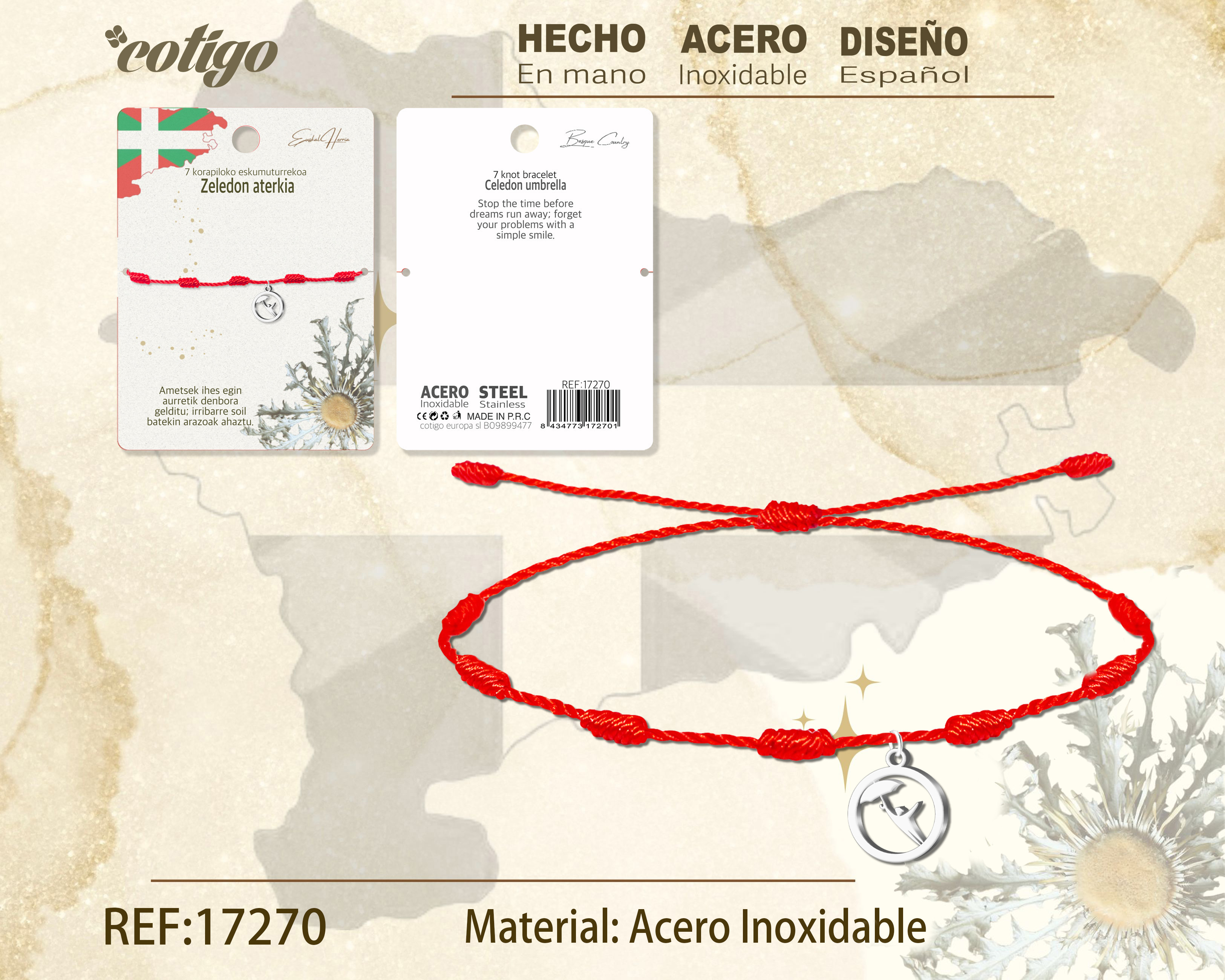 PULSERA 7 NUDO -ZAELEDON ATERKIA-PLATEADO