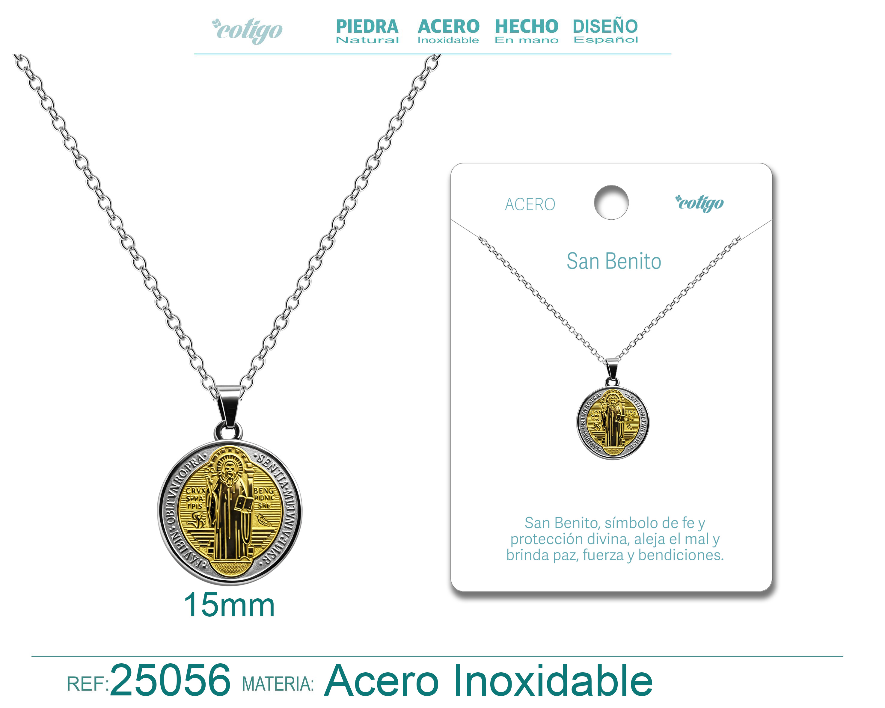Colgante San Benito Acero Inoxidable