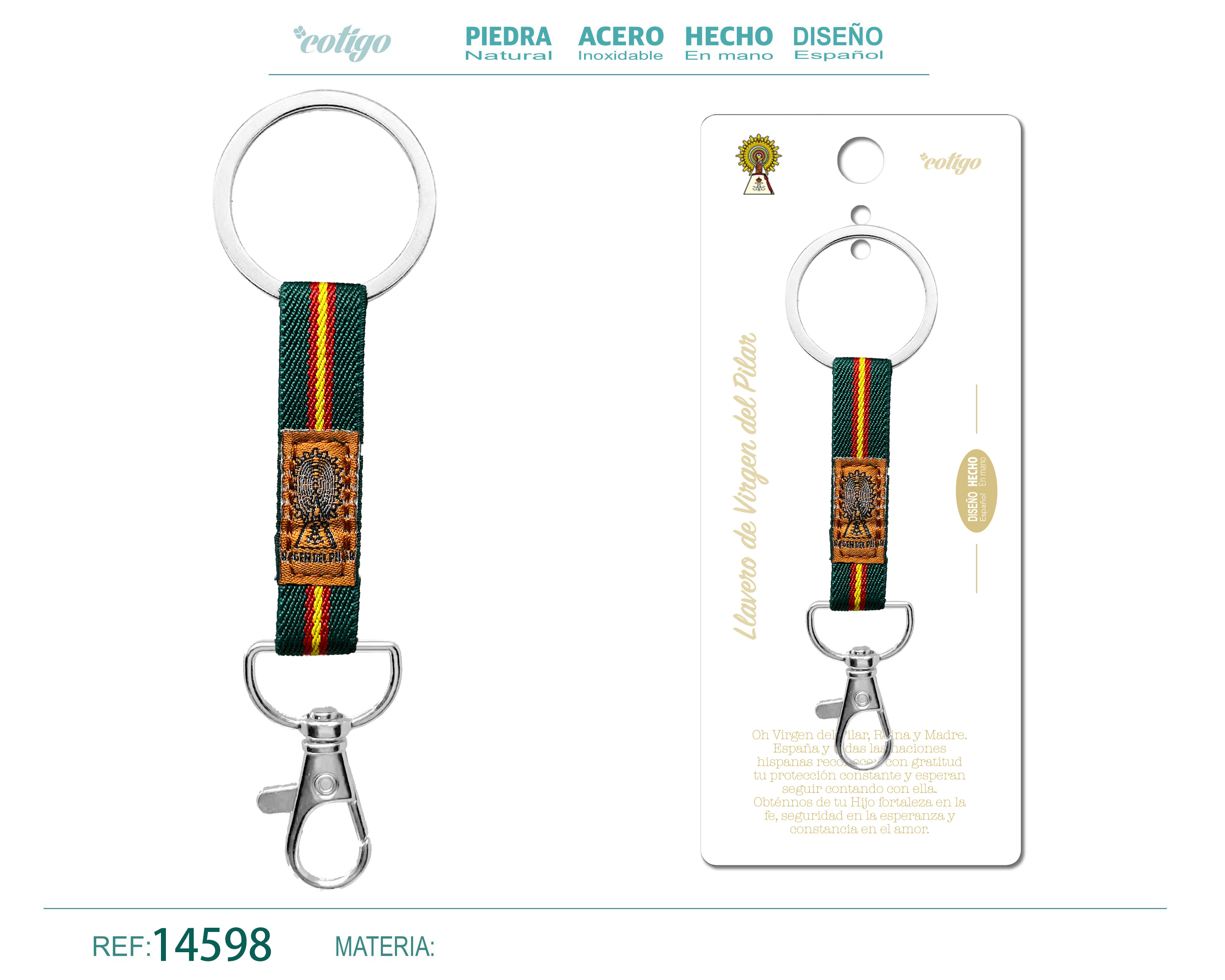 Llavero Virgen del Pilar