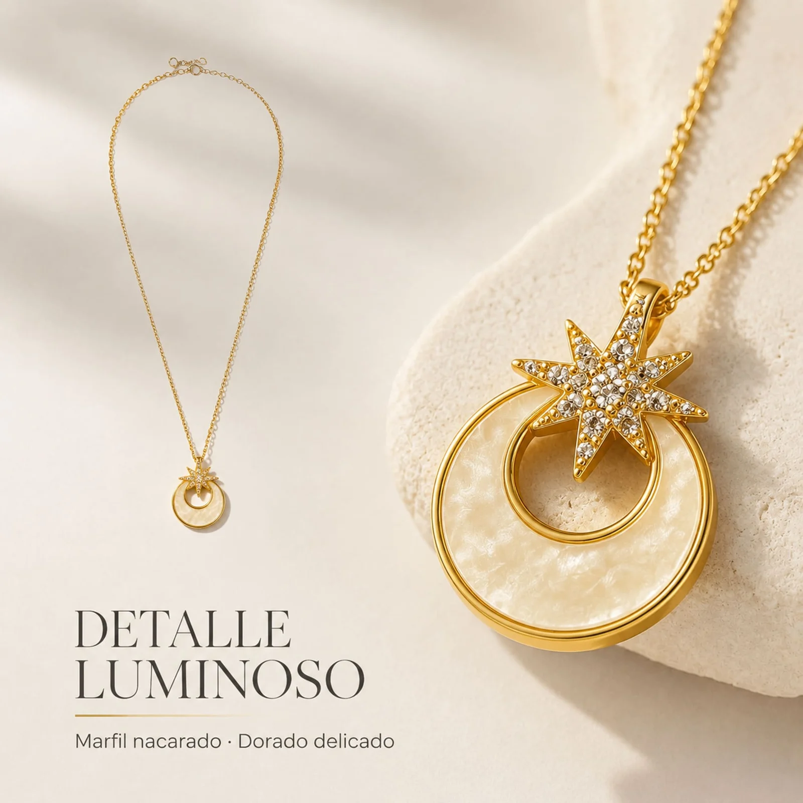 COLGANTE CHAPADO ORO 14K CON CIRCONITA