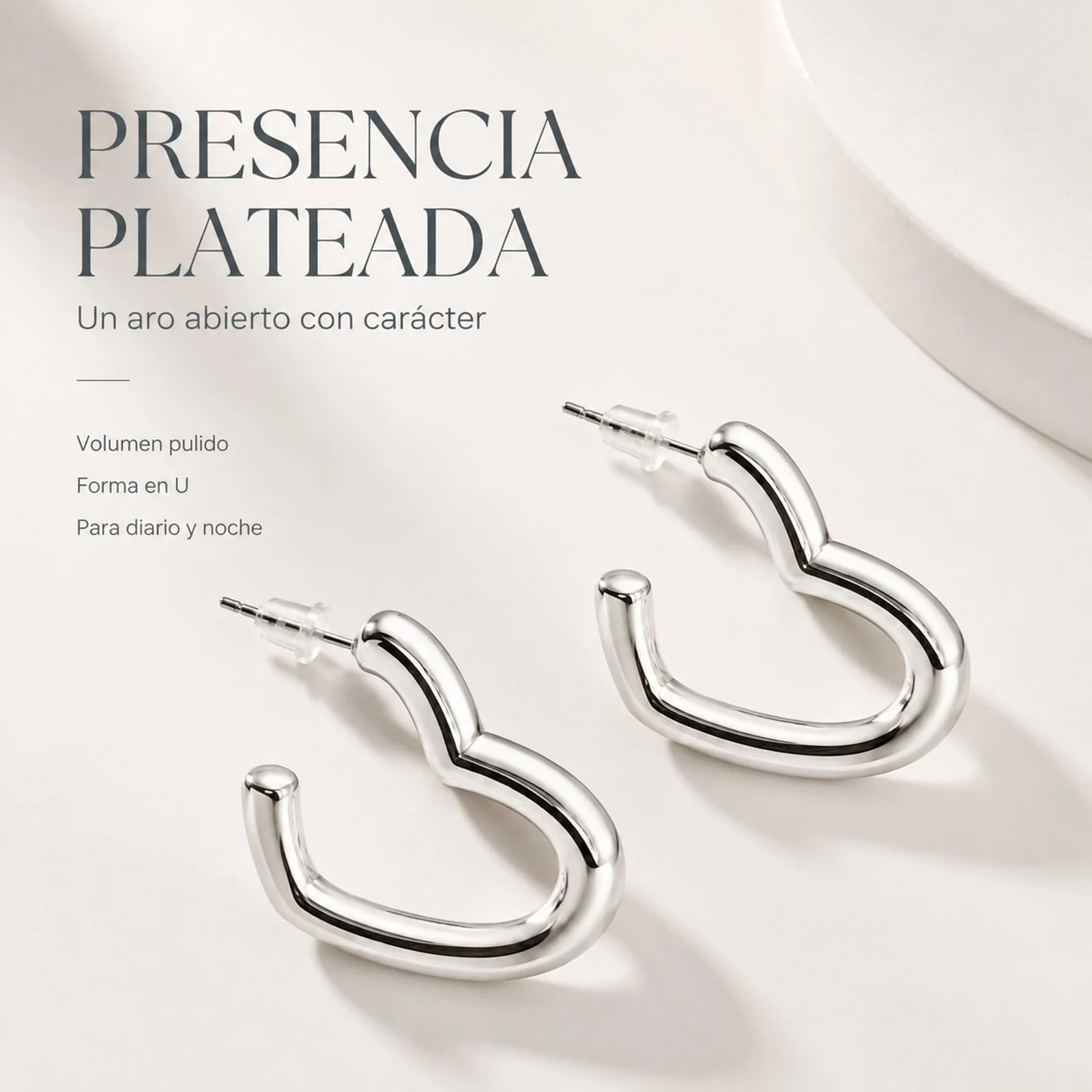Pendiente de Plástico Metalizado