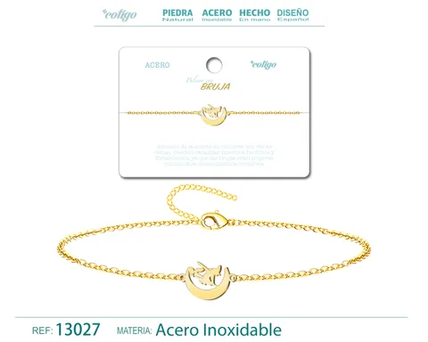 PULSERA BRUJAACERO DORADO