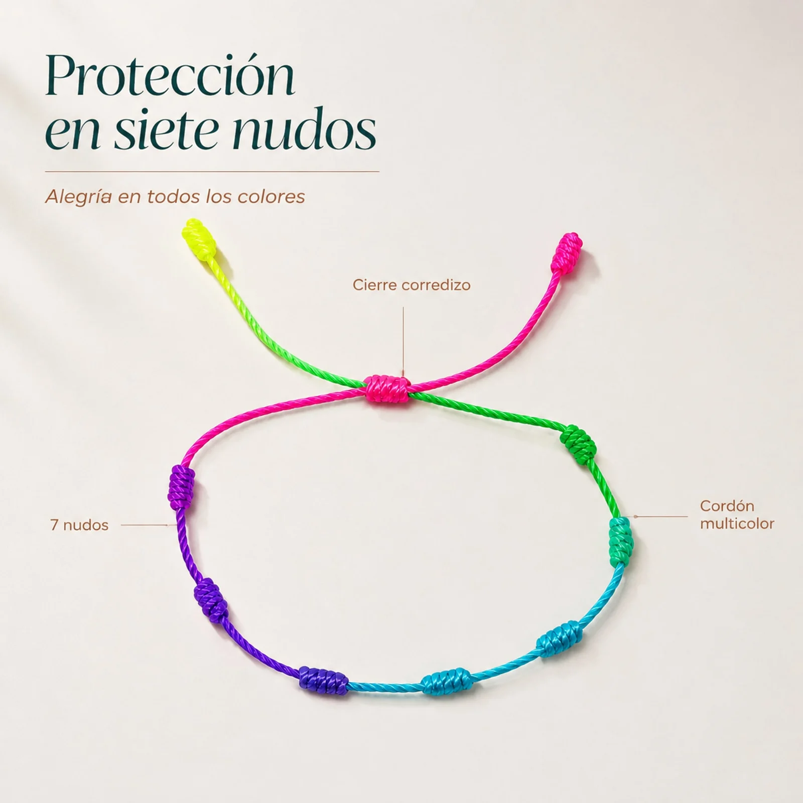 PULSERA 7 NUDOS MULTICOLOR