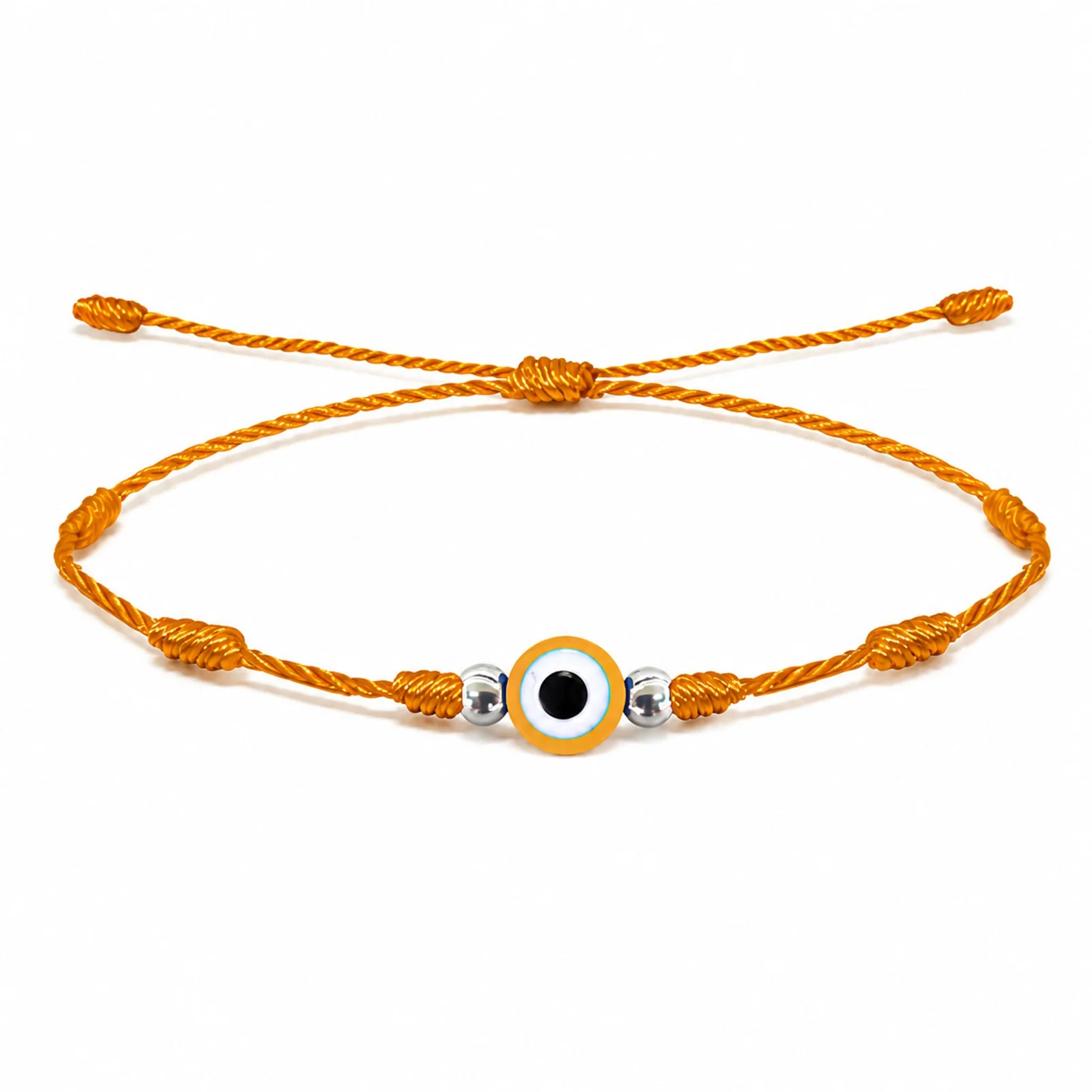 PULSERA 7 NUDOS DORADO CON OJO TURCO