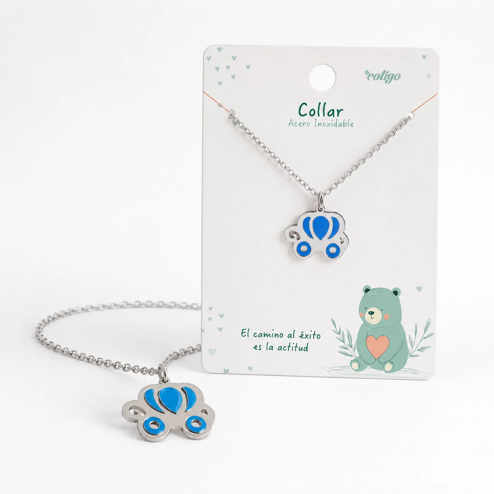 COLLAR NIÑA ACERO COLOR PLATEADO