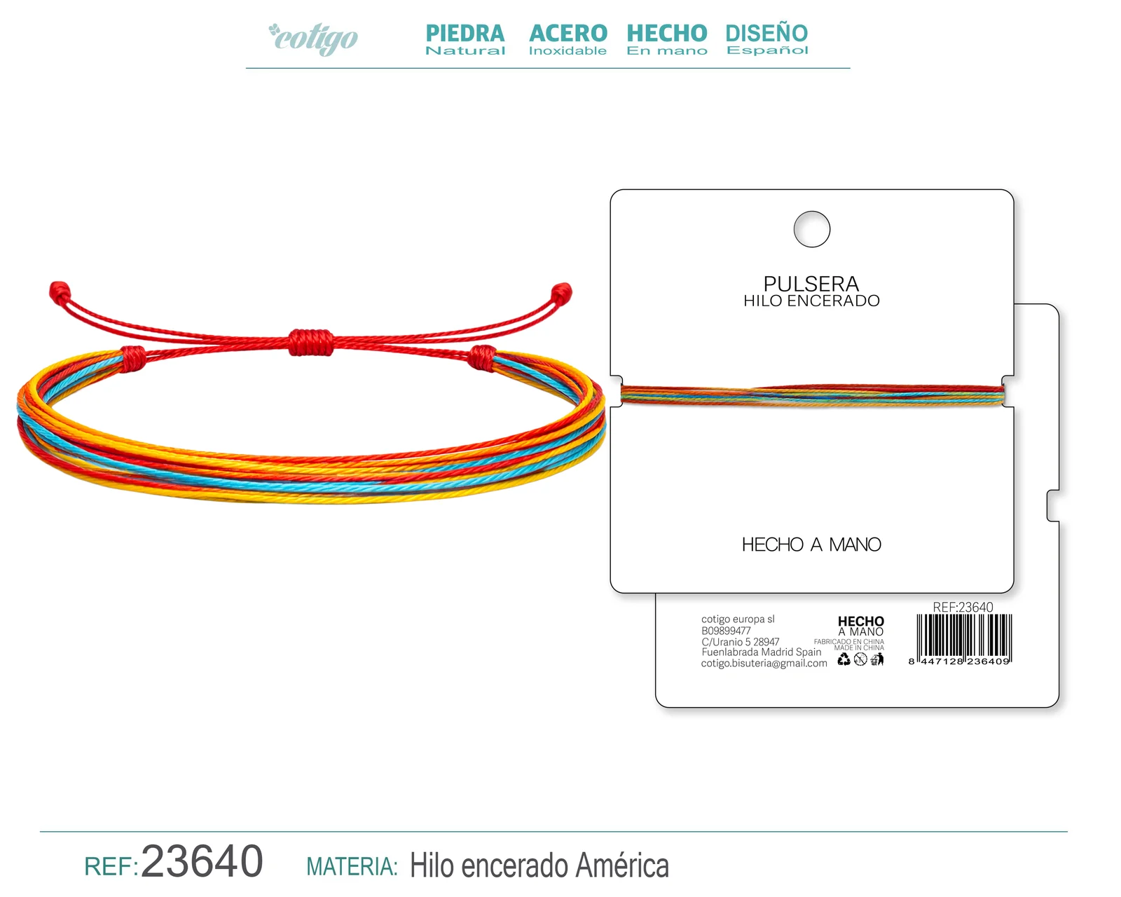 PULSERA HILO ENCERADO