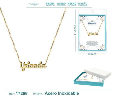 COLLAR YOLANDA ACERO COLOR DORADO