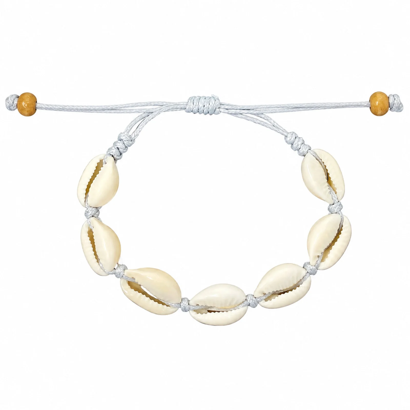 PULSERA HILO ENCERADO DE CONCHA