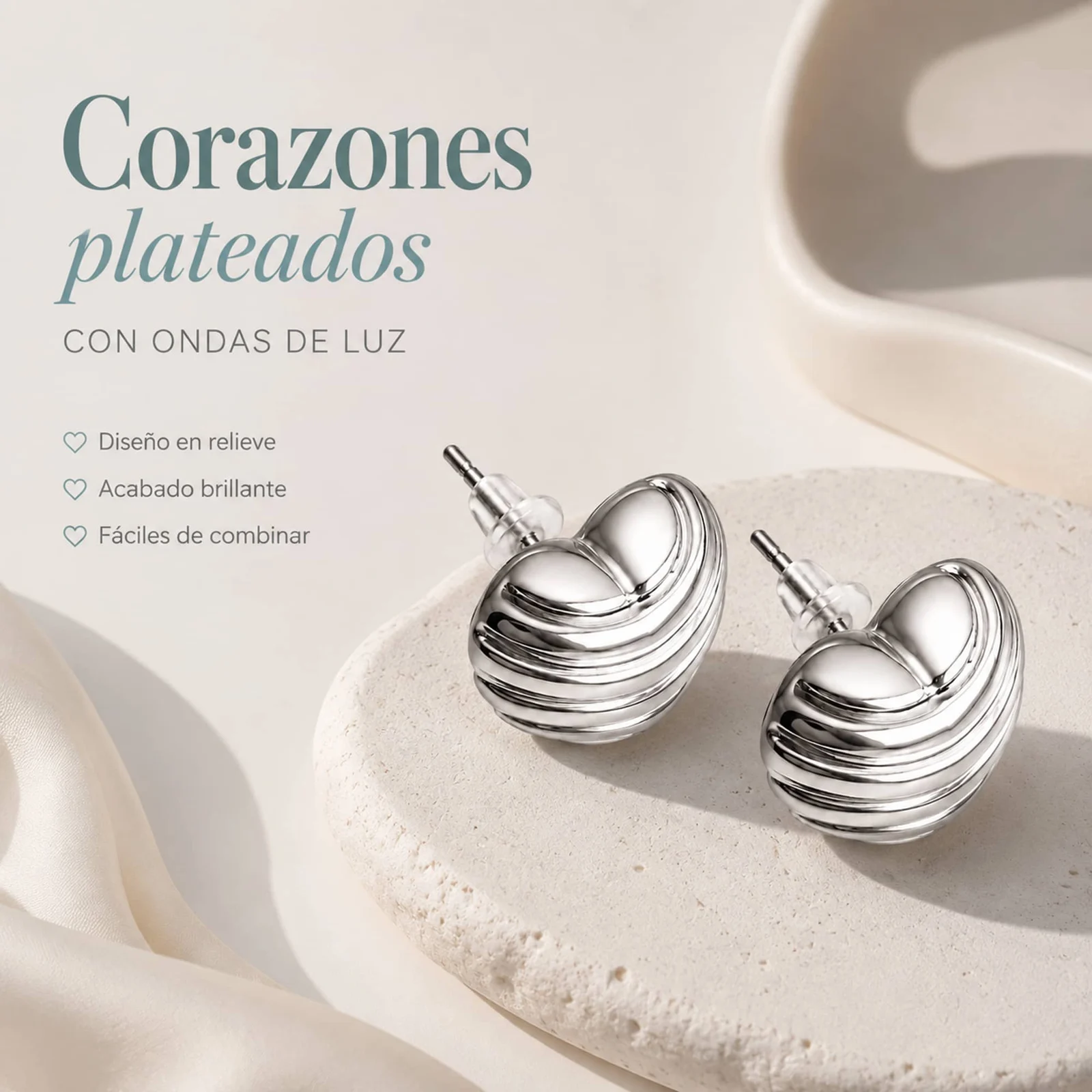 Pendiente de Plástico Metalizado