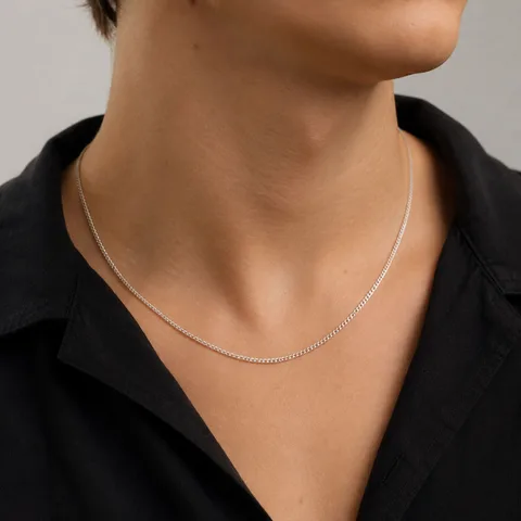 COLLAR DE CADENA ACERO PLATEADO