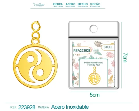 CHARM ACERO INOXIDABLE COLOR DORADO -CON CIERRE