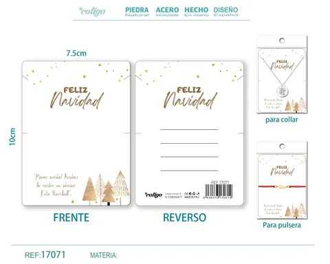 TARJETA DE NAVIDAD PARA BISUTERIA
