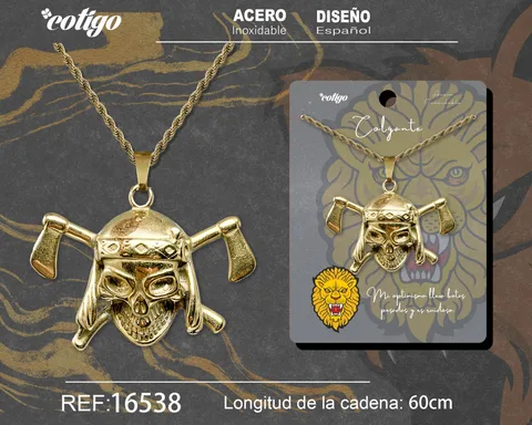 COLGANE HOMBRE ACERO COLOR DORADO