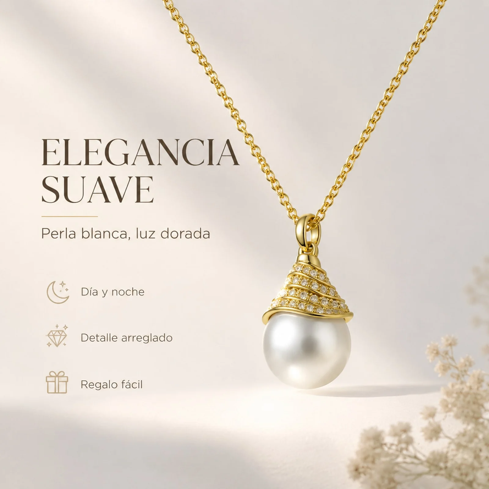 COLGANTE CHAPADO ORO 14K CON CIRCONITA