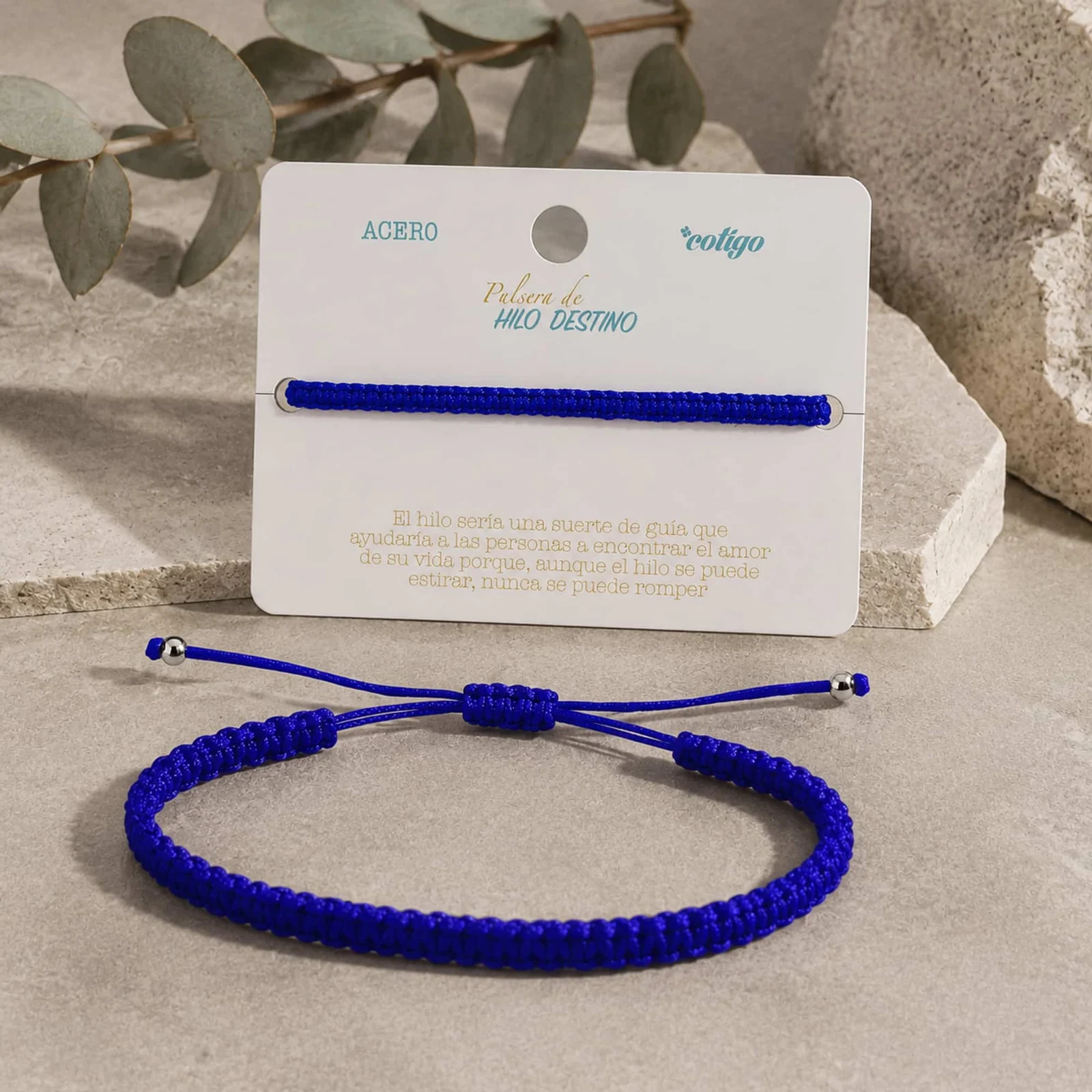 PULSERA HILO DESTINO COLOR AZUL