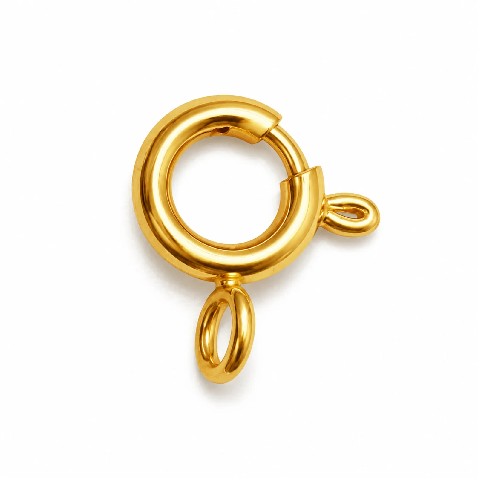 CIERRE 5MM ACERO COLOR DORADO PARA CHARM