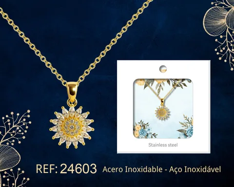 COLGANTE CHAPADO ORO 14K CON CIRCONITA