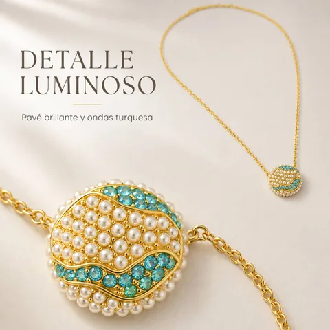 COLGANTE CHAPADO ORO 14K CON CIRCONITA