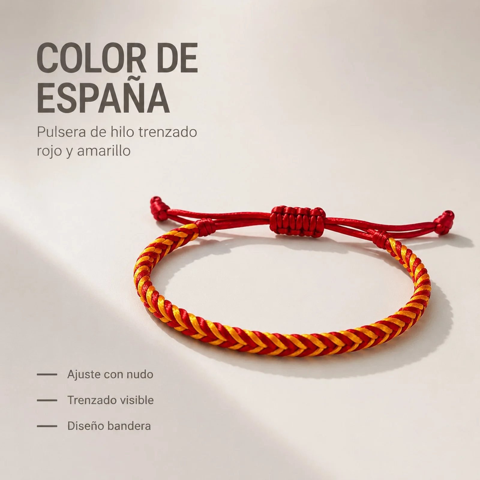 Pulsera Bandera España de Hilo Destino