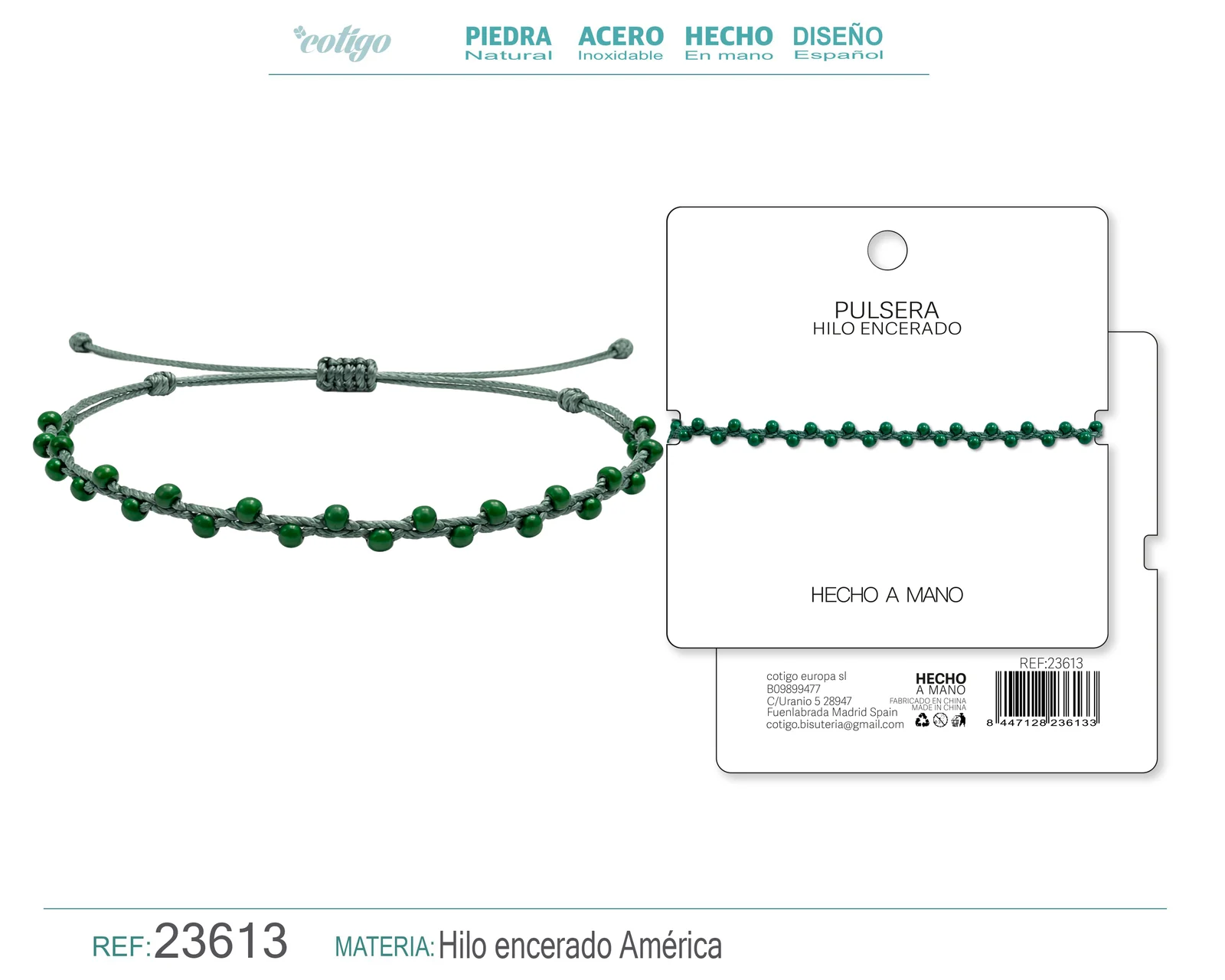 PULSERA HILO ENCERADO