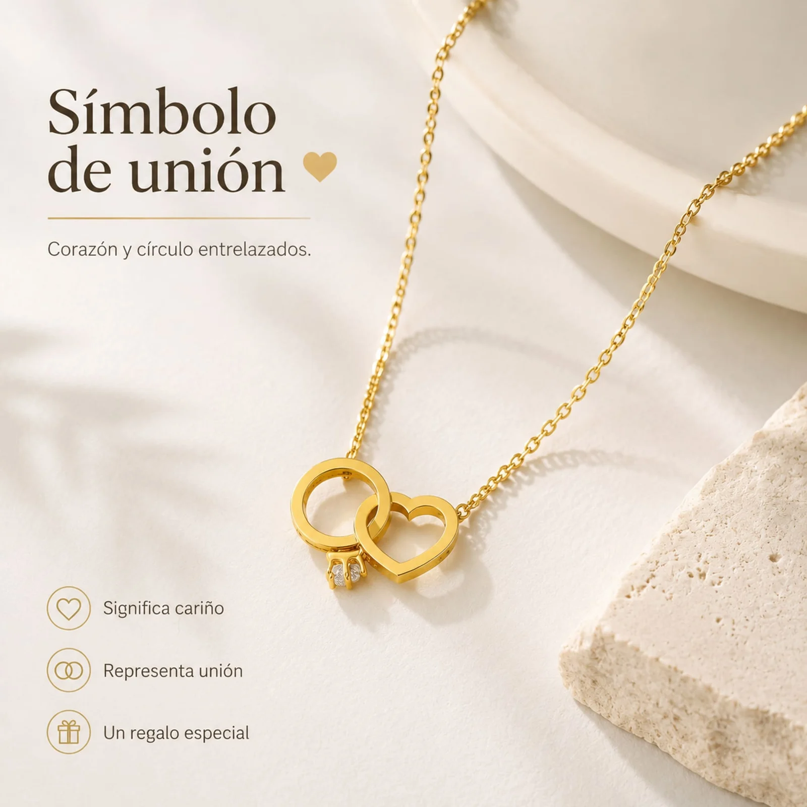 COLLAR ACERO INOXIDABLE CON SOBRE