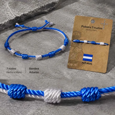 PULSERA 7 NUDOS DE BANDERA DE  ASTURIAS