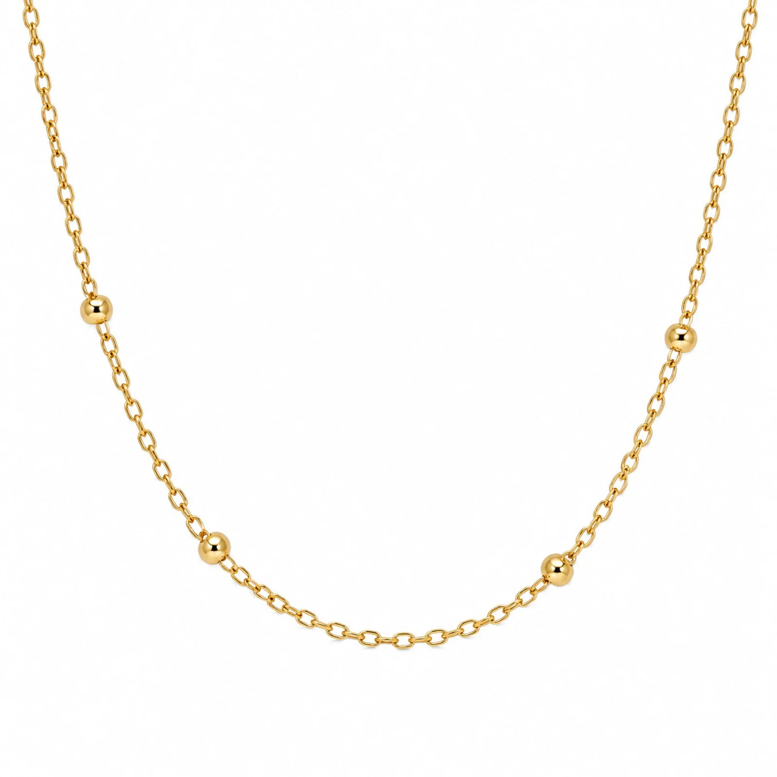 COLLAR DE CADENA ACERO DORADO