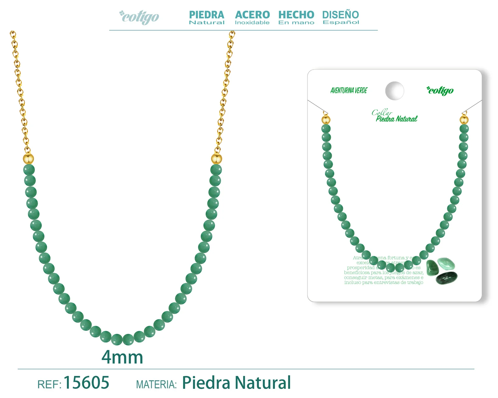 COLLAR AVENTURINA VERDE 4MM