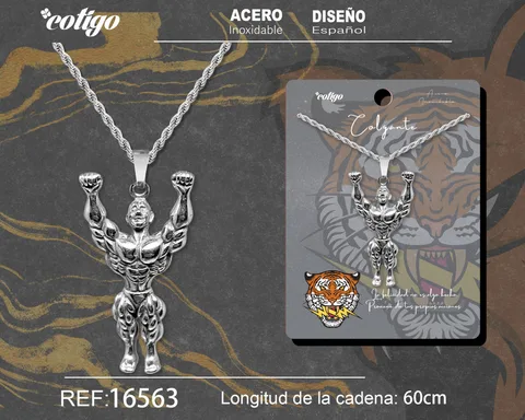 COLGANE HOMBRE ACERO COLOR PLATEADO