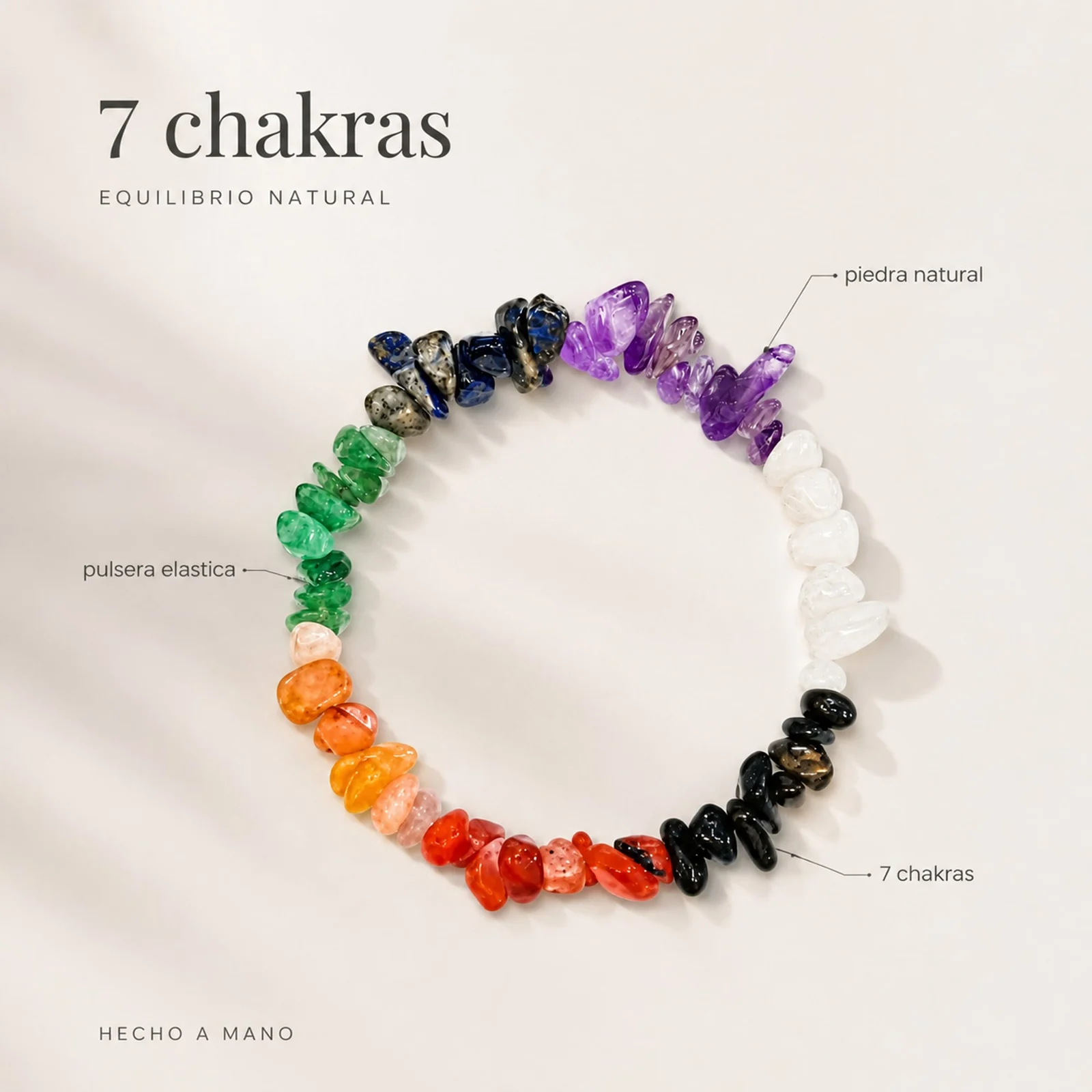 Pulsera Piedra natural 7 Chakras