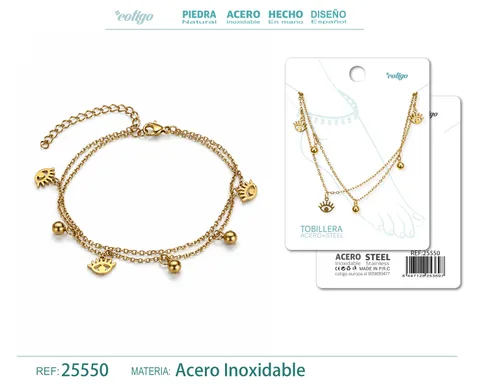 Tobillera Acero Inoxidable