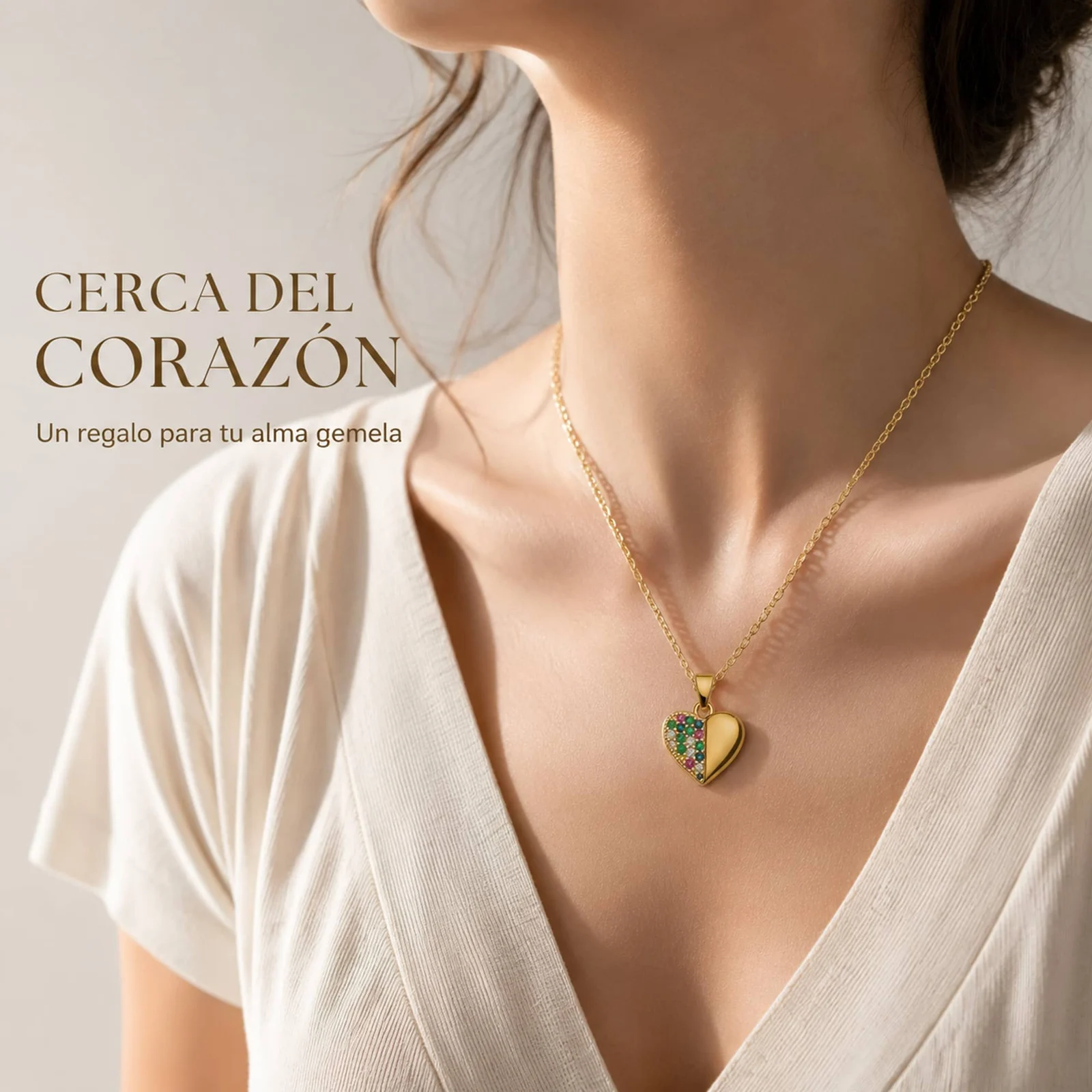 COLLAR ACERO CON CIRCONITA PARA REGALAR A  ALMA GEMELA