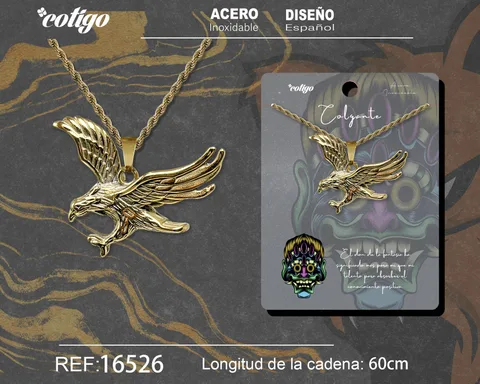 COLGANE HOMBRE ACERO COLOR DORADO