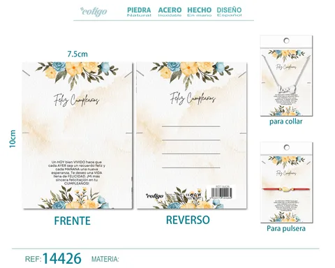 TARJETA FELICITACIÓN PARA CUMPLEAÑO