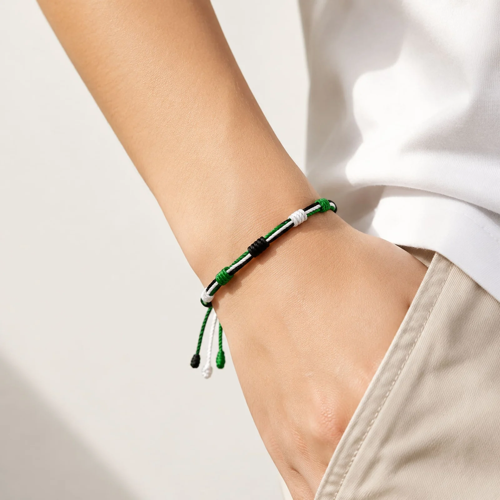 PULSERA 7 NUDOS DE BANDERA DE  EXTREMADURA