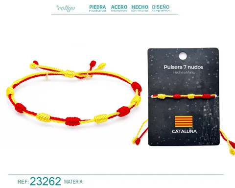 PULSERA 7 NUDOS DE BANDERA DE  CATALUÑA