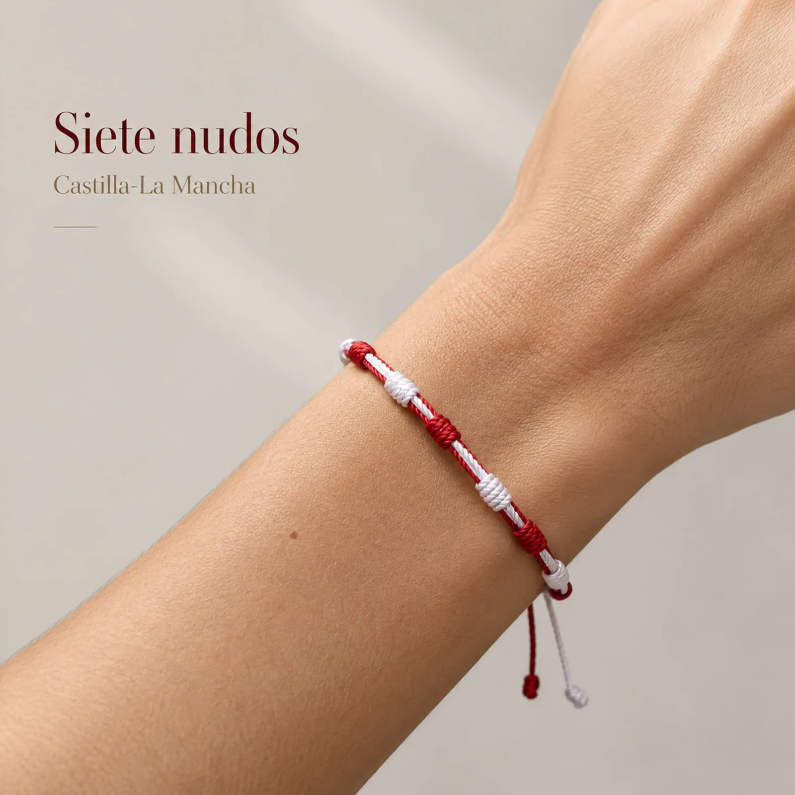 PULSERA 7 NUDOS DE BANDERA DE  CASTILLA LA MANCHA