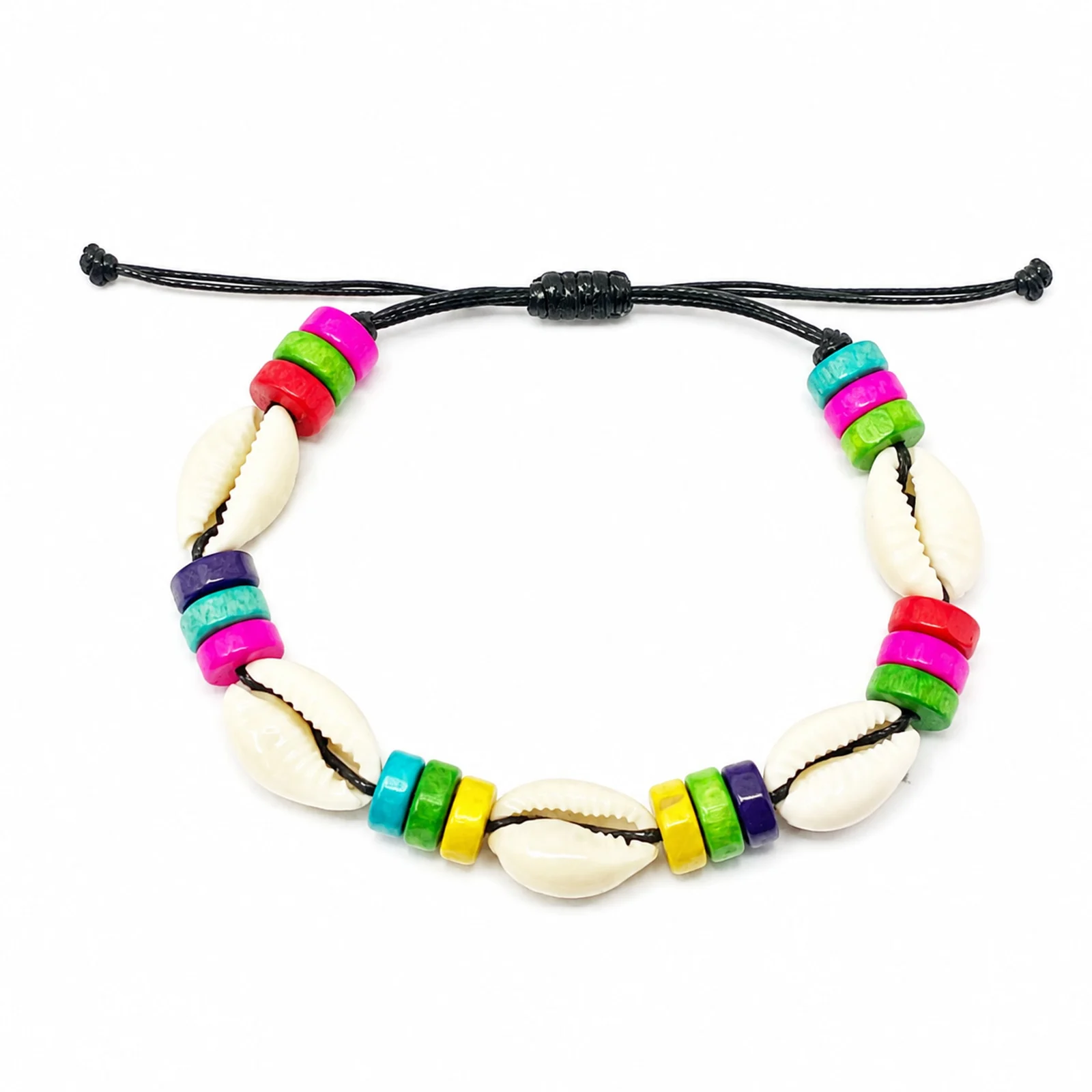 PULSERA HILO ENCERADO DE CONCHA