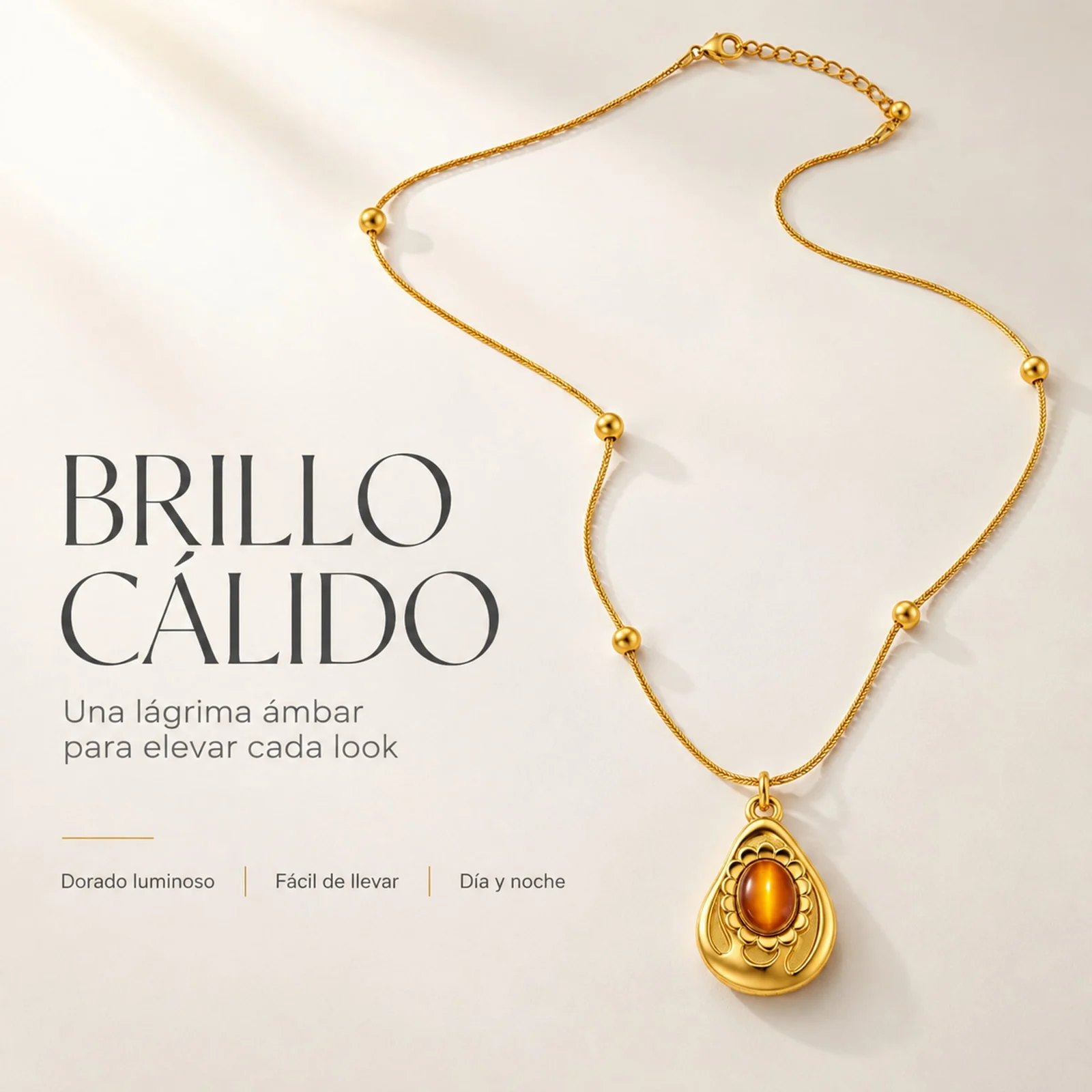 COLLAR ACERO INOXIDABLE CON SOBRE