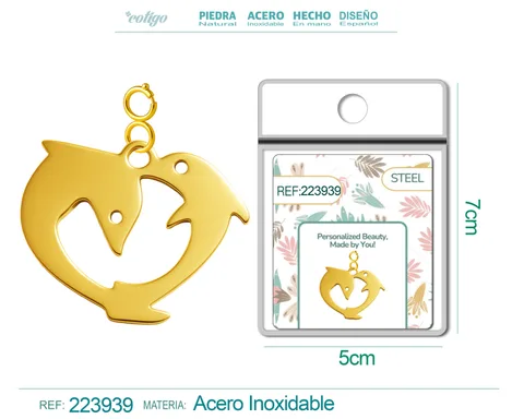 CHARM ACERO INOXIDABLE COLOR DORADO -CON CIERRE