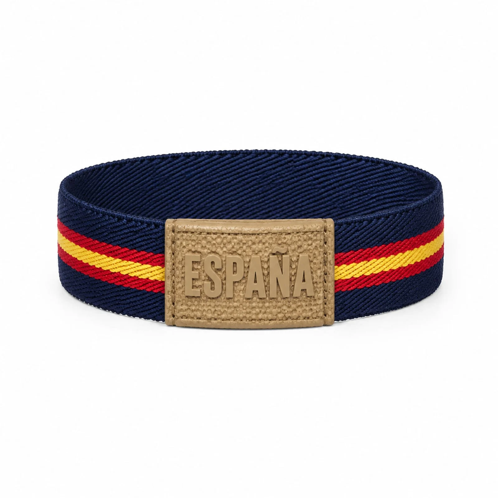 PULSERA ESPAÑA ELÁSTICO ANCHO 1.5CM VERDE
