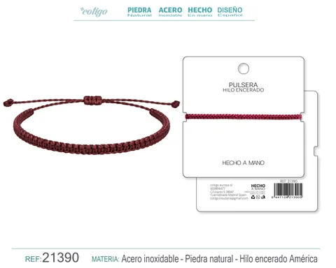 PULSERA HILO ENCERADO