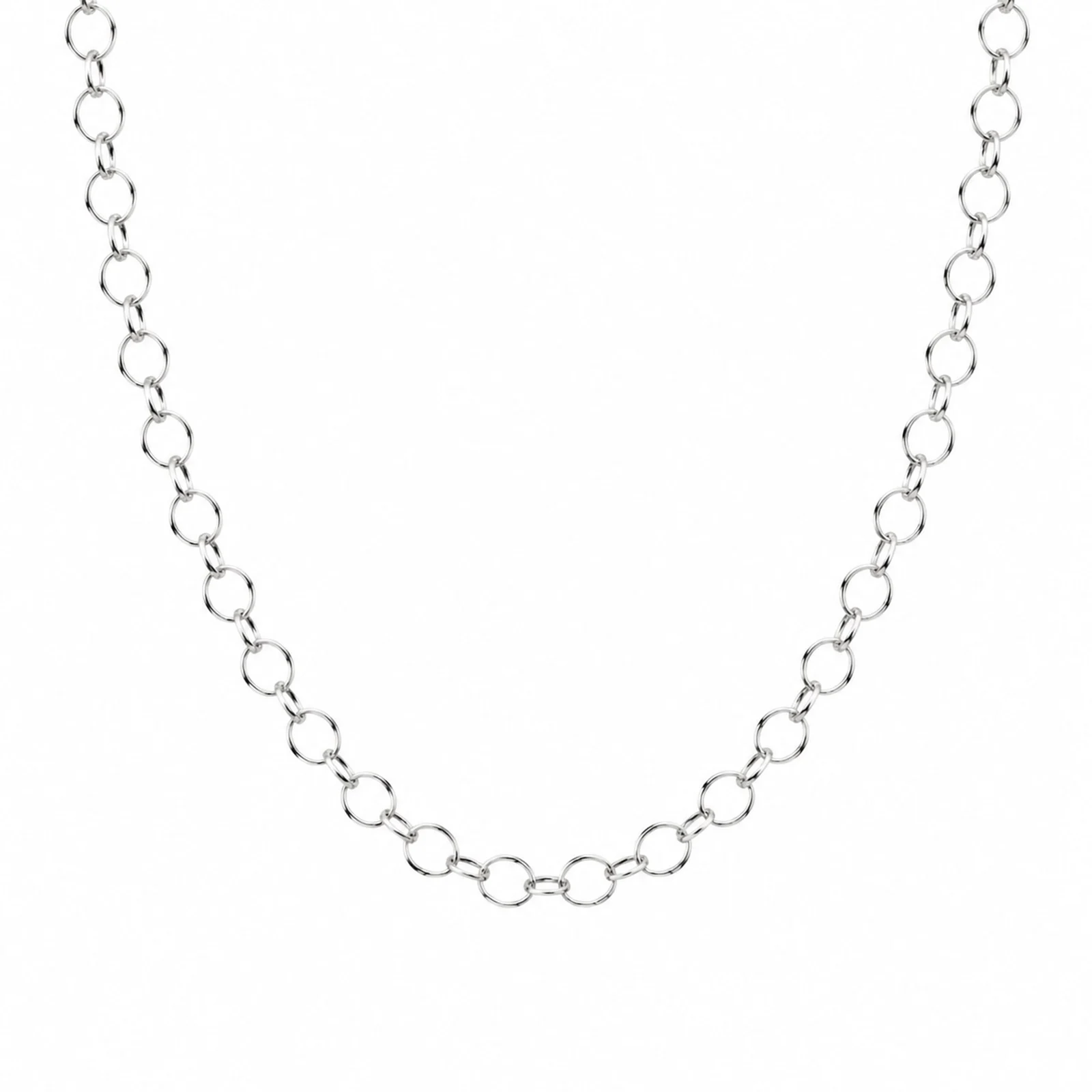 COLLAR DE CADENA ACERO PLATEADO